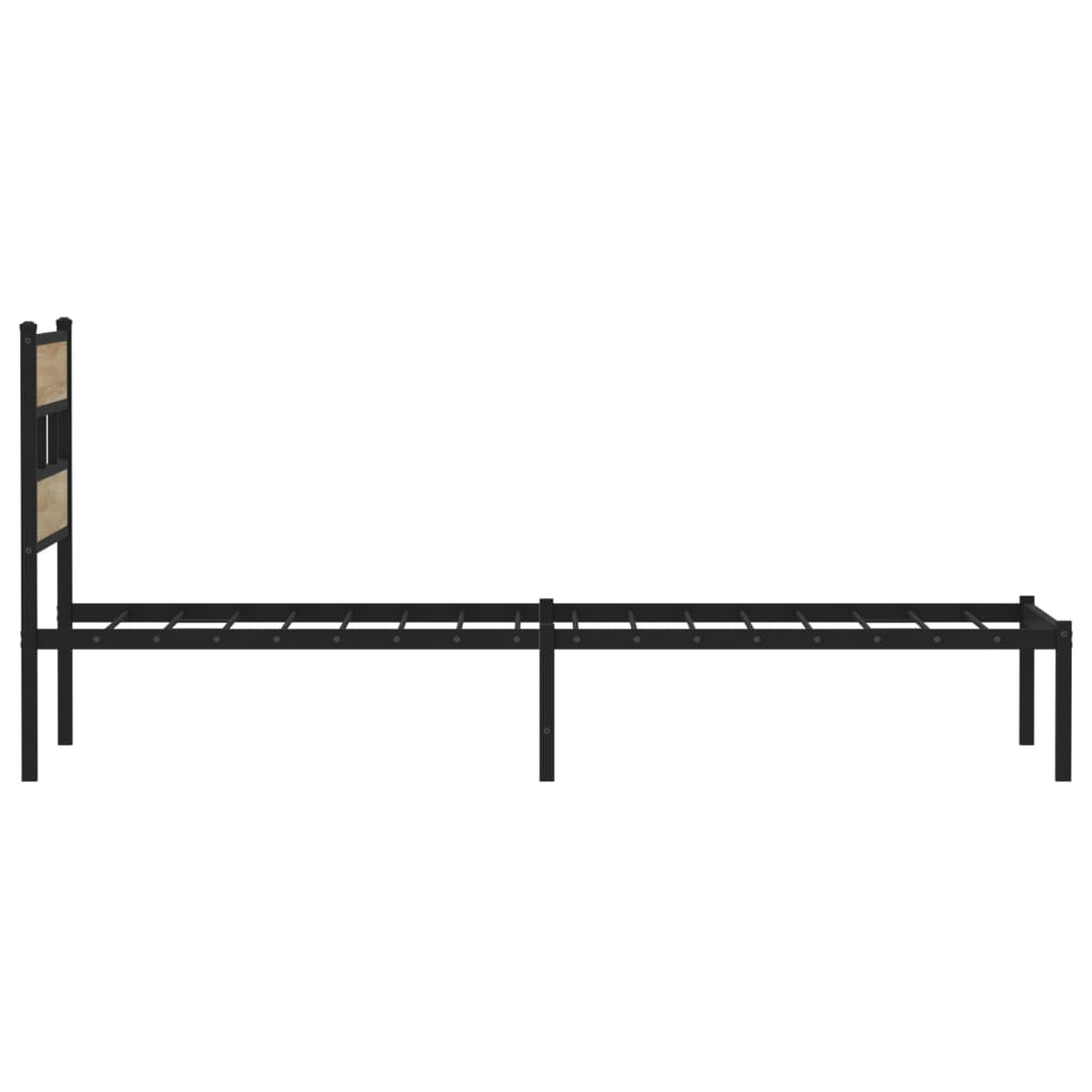 Bedframe zonder matras metaal sonoma eikenkleurig 90x190 cm Bedden & bedframes | Creëer jouw Trendy Thuis | Gratis bezorgd & Retour | Trendy.nl