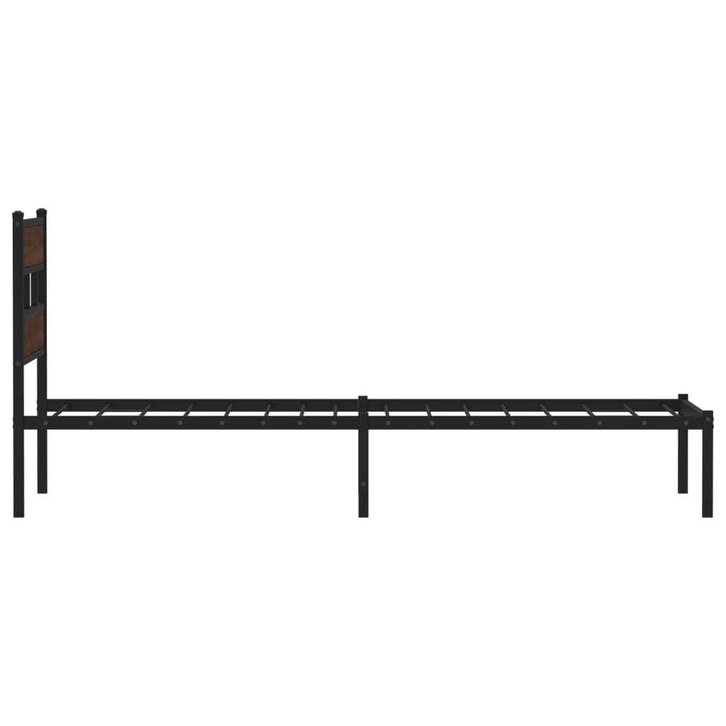 Bedframe met hoofdbord zonder matras bruin eikenkleur 90x190 cm Bedden & bedframes | Creëer jouw Trendy Thuis | Gratis bezorgd & Retour | Trendy.nl