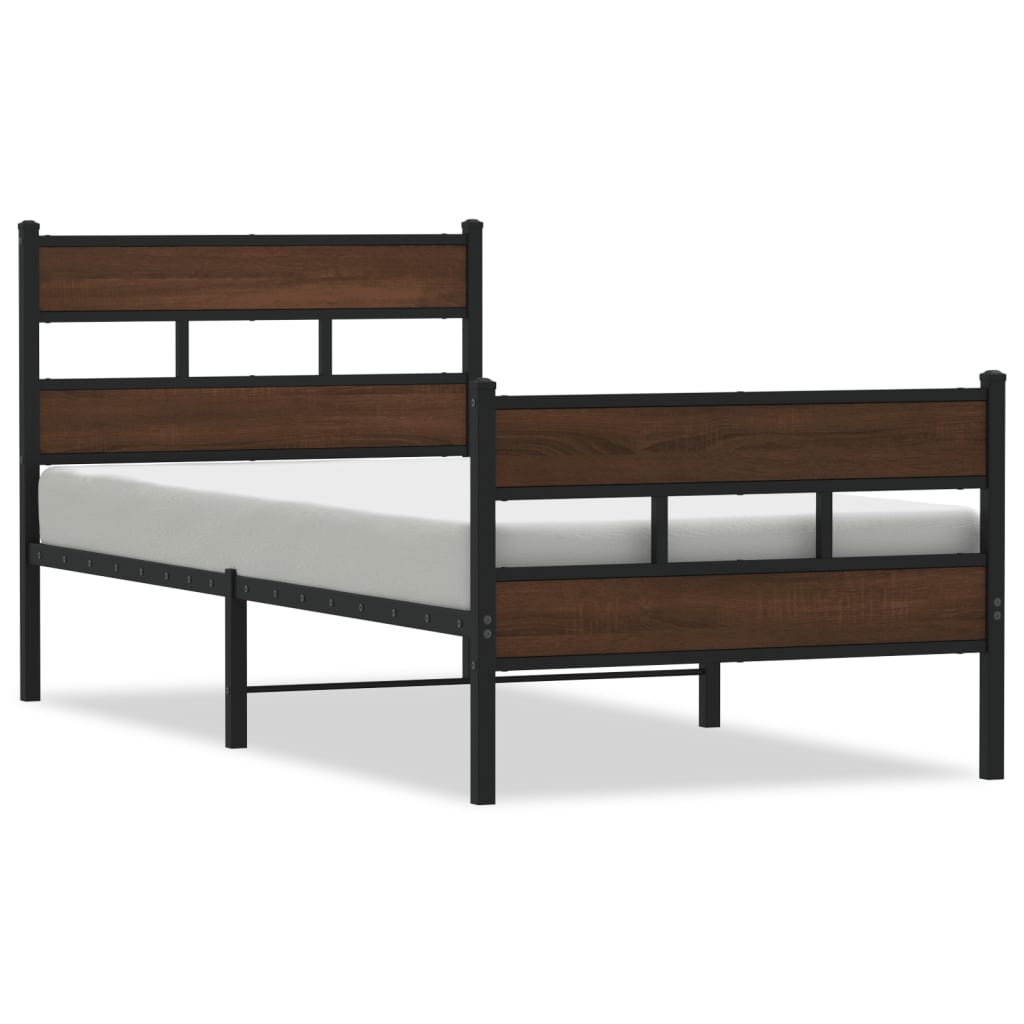 Bedframe met hoofdbord en voetbord zonder matras 90x190 cm Bedden & bedframes | Creëer jouw Trendy Thuis | Gratis bezorgd & Retour | Trendy.nl