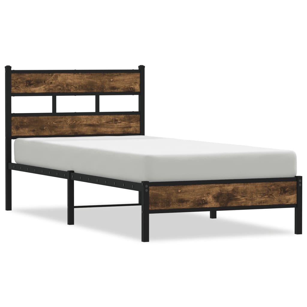 Bedframe met hoofdbord zonder matras sonoma eiken 90x190 cm Bedden & bedframes | Creëer jouw Trendy Thuis | Gratis bezorgd & Retour | Trendy.nl