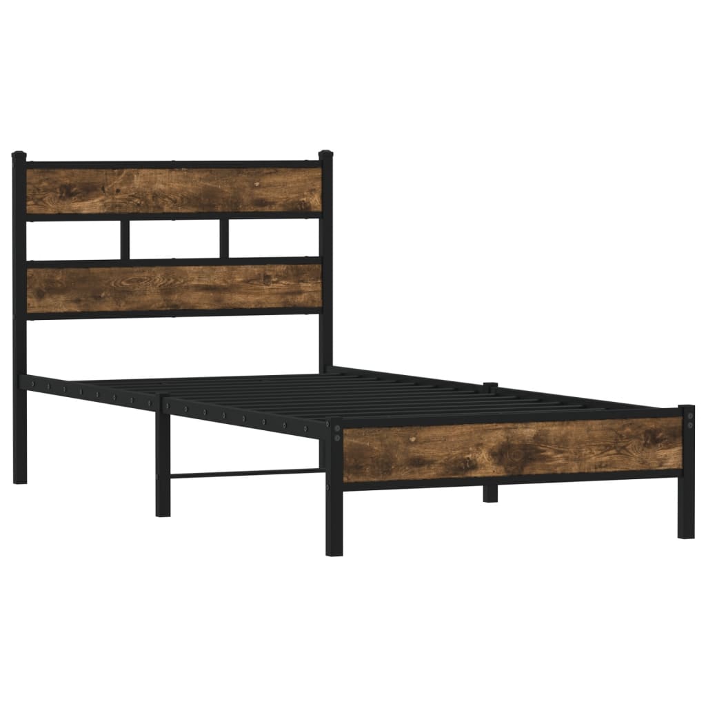 Bedframe met hoofdbord zonder matras sonoma eiken 90x190 cm Bedden & bedframes | Creëer jouw Trendy Thuis | Gratis bezorgd & Retour | Trendy.nl