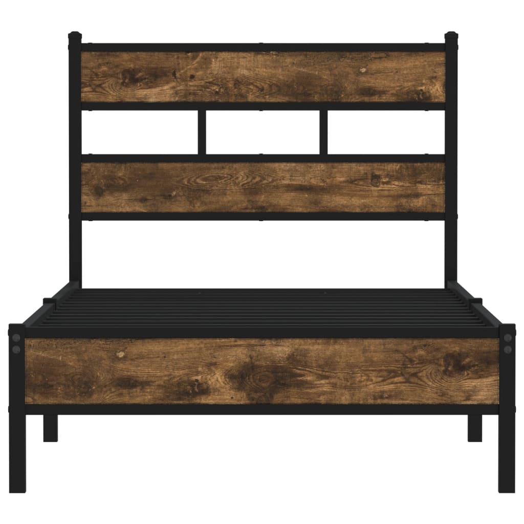 Bedframe met hoofdbord zonder matras sonoma eiken 90x190 cm Bedden & bedframes | Creëer jouw Trendy Thuis | Gratis bezorgd & Retour | Trendy.nl