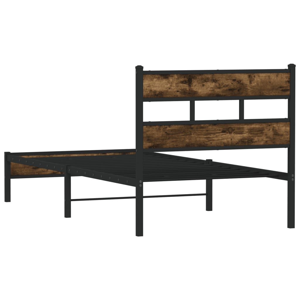 Bedframe met hoofdbord zonder matras sonoma eiken 90x190 cm Bedden & bedframes | Creëer jouw Trendy Thuis | Gratis bezorgd & Retour | Trendy.nl