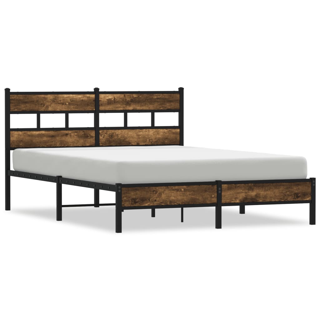 Bedframe met hoofdbord zonder matras sonoma eiken 140x190 cm Bedden & bedframes | Creëer jouw Trendy Thuis | Gratis bezorgd & Retour | Trendy.nl