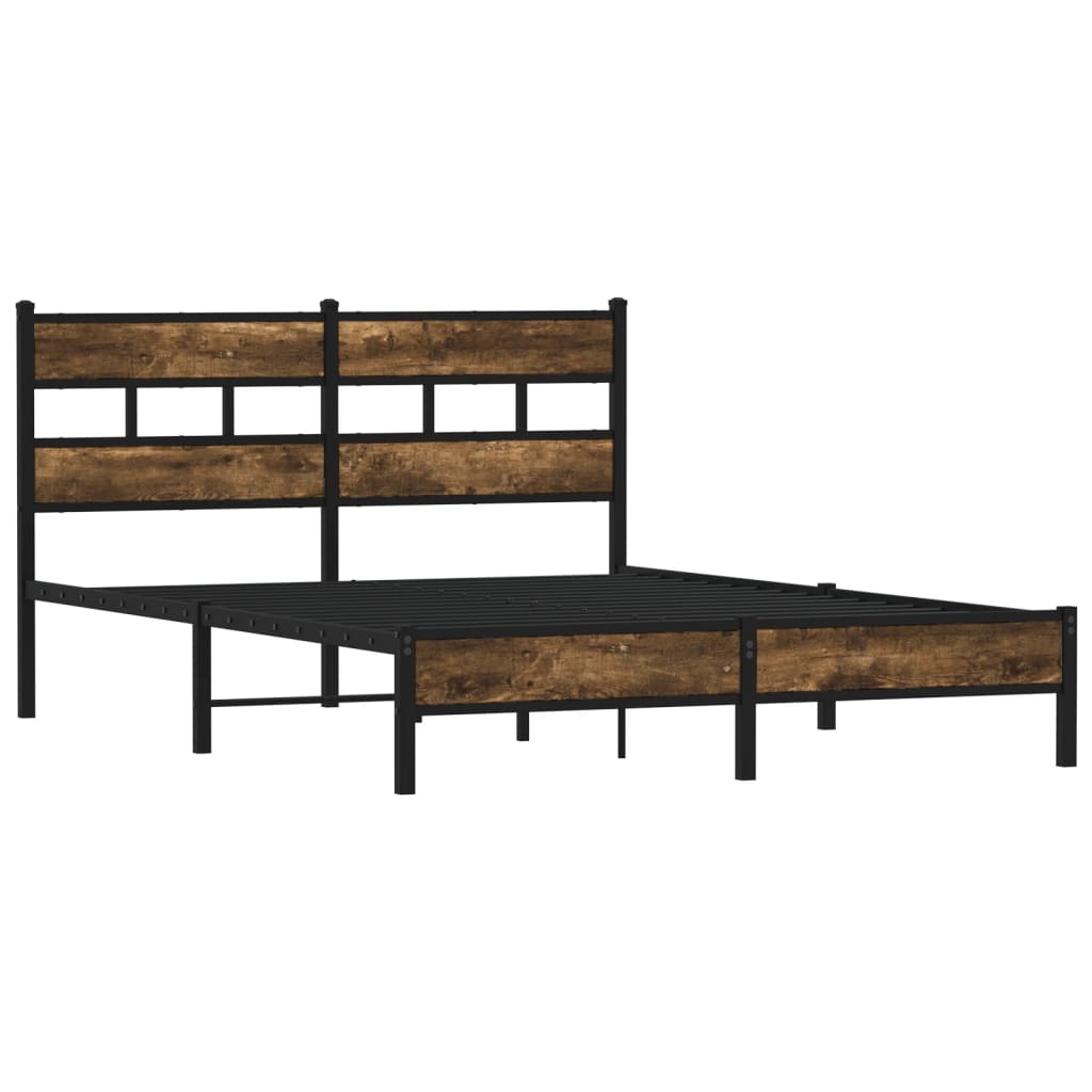 Bedframe met hoofdbord zonder matras sonoma eiken 140x190 cm Bedden & bedframes | Creëer jouw Trendy Thuis | Gratis bezorgd & Retour | Trendy.nl