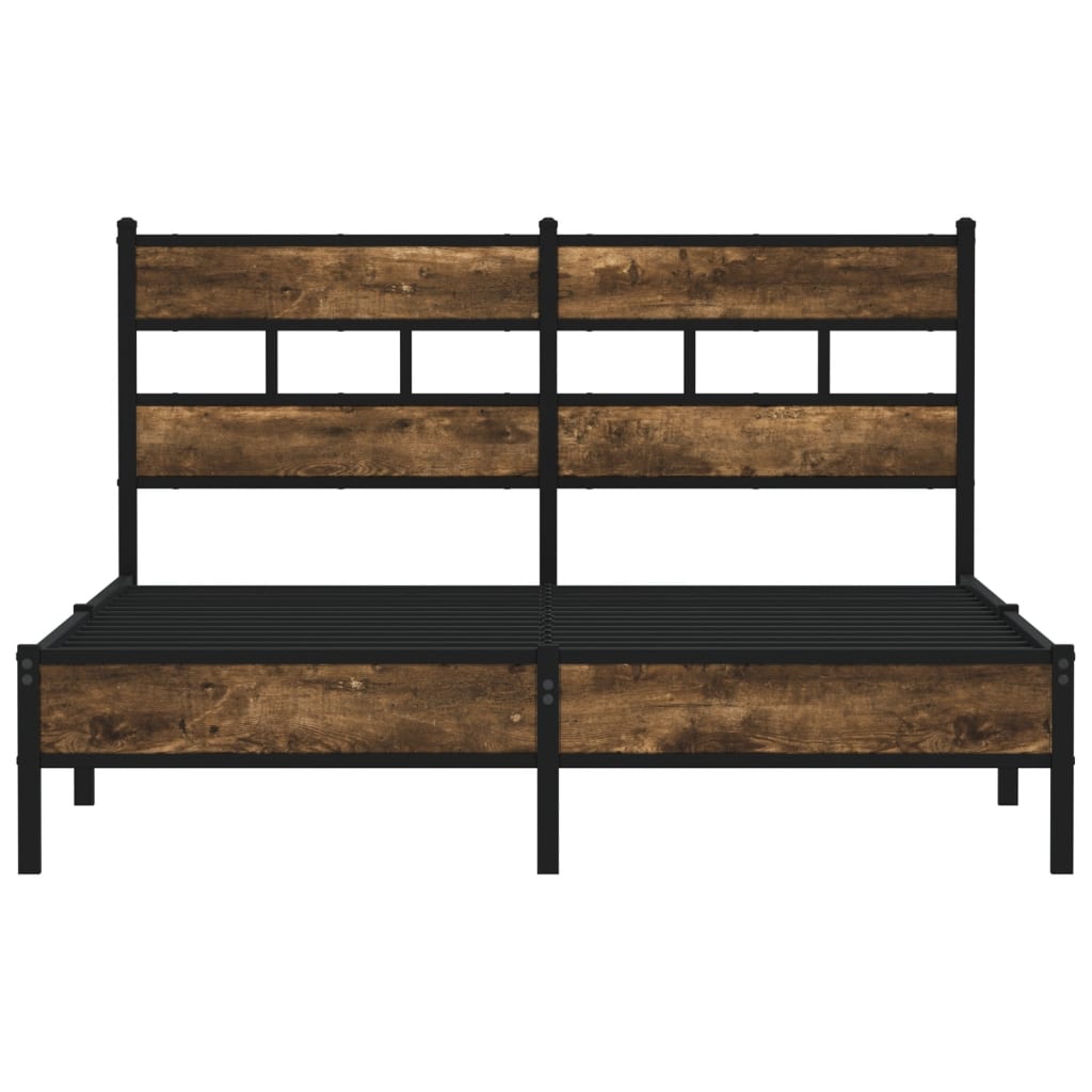 Bedframe met hoofdbord zonder matras sonoma eiken 140x190 cm Bedden & bedframes | Creëer jouw Trendy Thuis | Gratis bezorgd & Retour | Trendy.nl