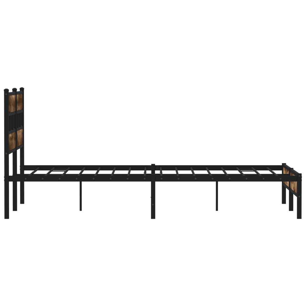 Bedframe met hoofdbord zonder matras sonoma eiken 140x190 cm Bedden & bedframes | Creëer jouw Trendy Thuis | Gratis bezorgd & Retour | Trendy.nl