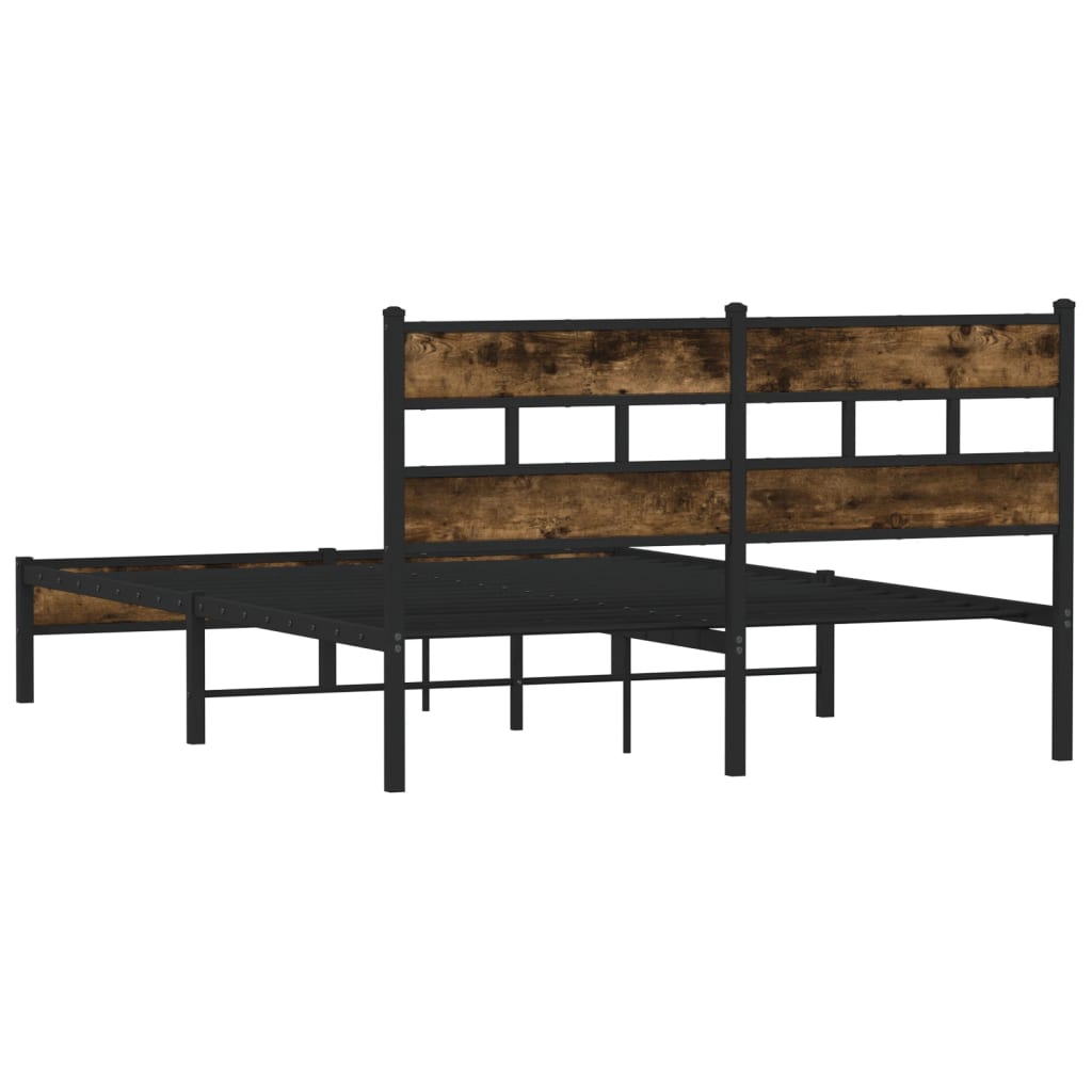 Bedframe met hoofdbord zonder matras sonoma eiken 140x190 cm Bedden & bedframes | Creëer jouw Trendy Thuis | Gratis bezorgd & Retour | Trendy.nl