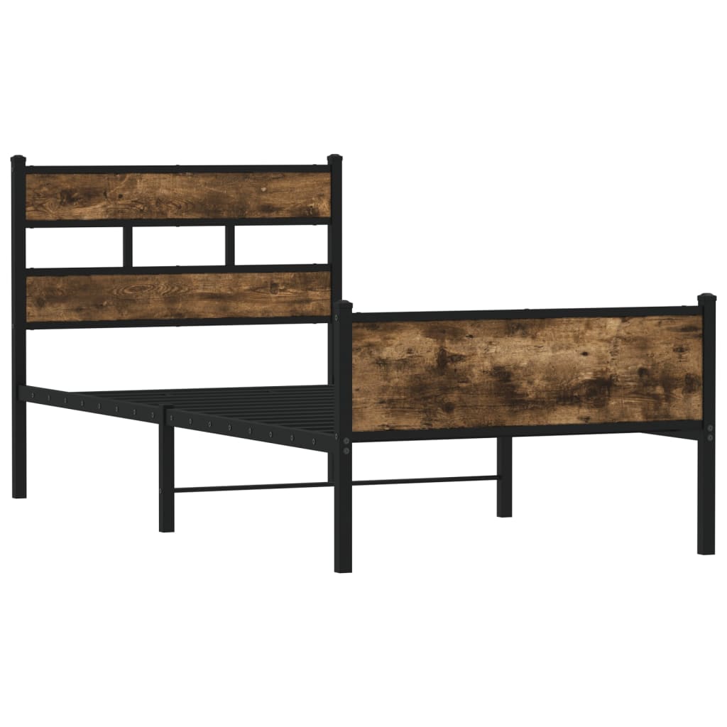 Bedframe zonder matras hout gerookt eikenkleurig 90x190 cm Bedden & bedframes | Creëer jouw Trendy Thuis | Gratis bezorgd & Retour | Trendy.nl