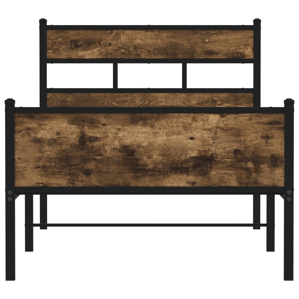 Bedframe zonder matras hout gerookt eikenkleurig 90x190 cm Bedden & bedframes | Creëer jouw Trendy Thuis | Gratis bezorgd & Retour | Trendy.nl