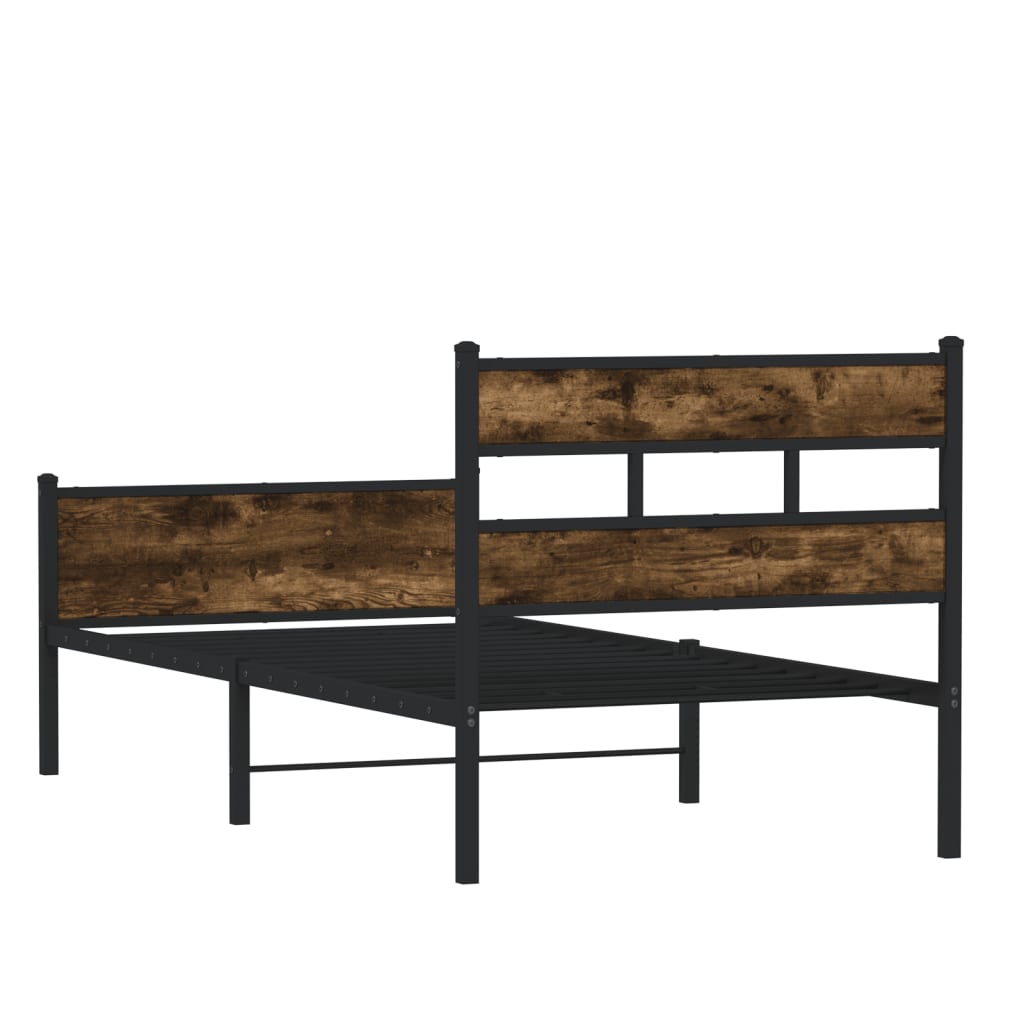 Bedframe zonder matras hout gerookt eikenkleurig 90x190 cm Bedden & bedframes | Creëer jouw Trendy Thuis | Gratis bezorgd & Retour | Trendy.nl