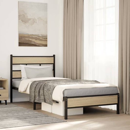 Bedframe zonder matras hout sonoma eikenkleurig 90x190 cm Bedden & bedframes | Creëer jouw Trendy Thuis | Gratis bezorgd & Retour | Trendy.nl