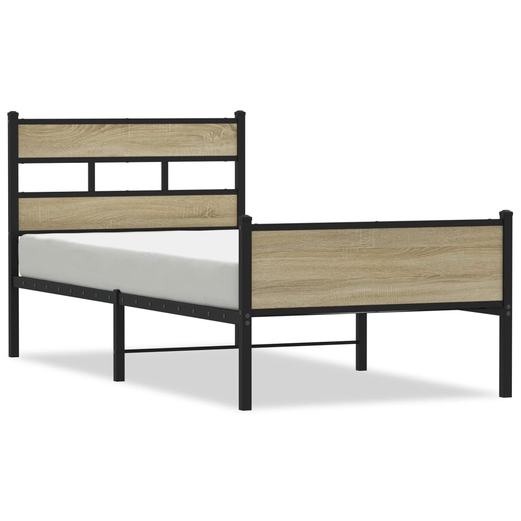 Bedframe zonder matras hout sonoma eikenkleurig 90x190 cm Bedden & bedframes | Creëer jouw Trendy Thuis | Gratis bezorgd & Retour | Trendy.nl