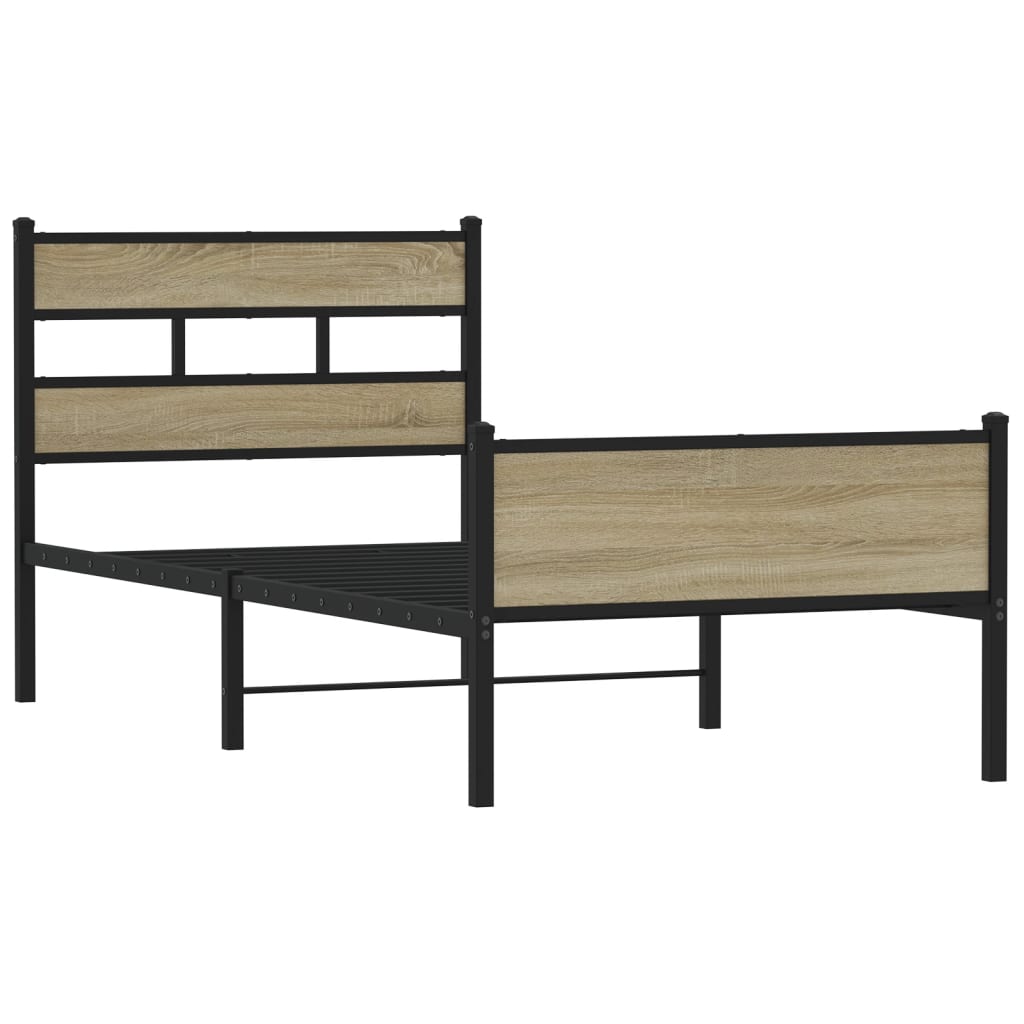 Bedframe zonder matras hout sonoma eikenkleurig 90x190 cm Bedden & bedframes | Creëer jouw Trendy Thuis | Gratis bezorgd & Retour | Trendy.nl