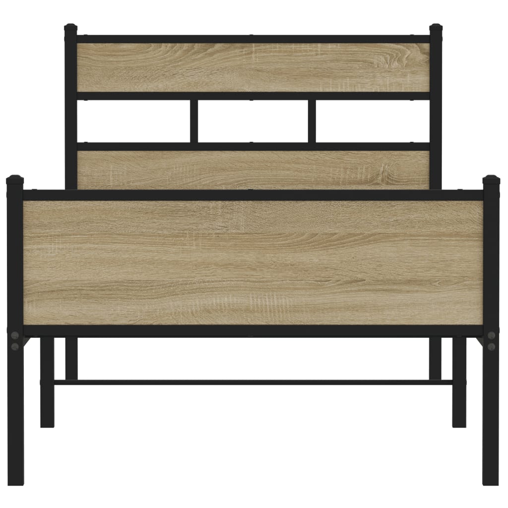 Bedframe zonder matras hout sonoma eikenkleurig 90x190 cm Bedden & bedframes | Creëer jouw Trendy Thuis | Gratis bezorgd & Retour | Trendy.nl