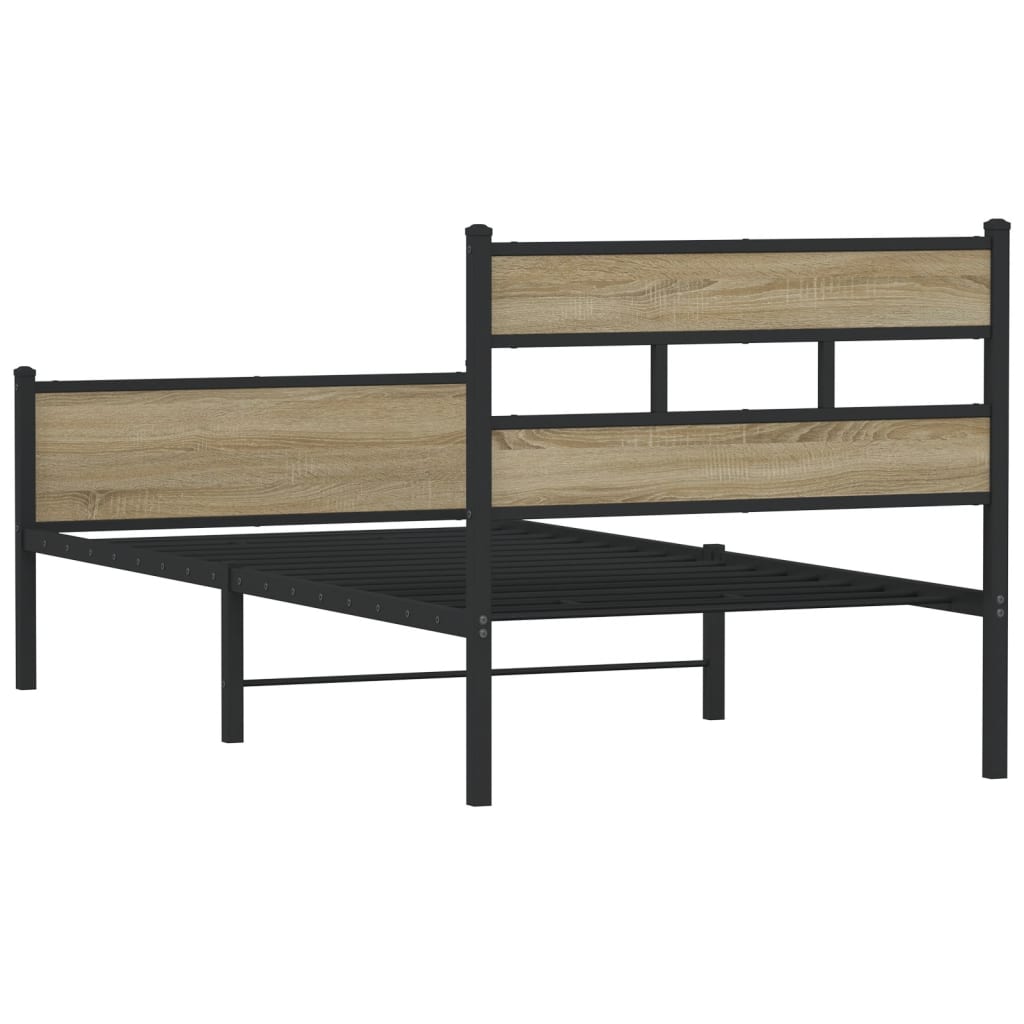 Bedframe zonder matras hout sonoma eikenkleurig 90x190 cm Bedden & bedframes | Creëer jouw Trendy Thuis | Gratis bezorgd & Retour | Trendy.nl