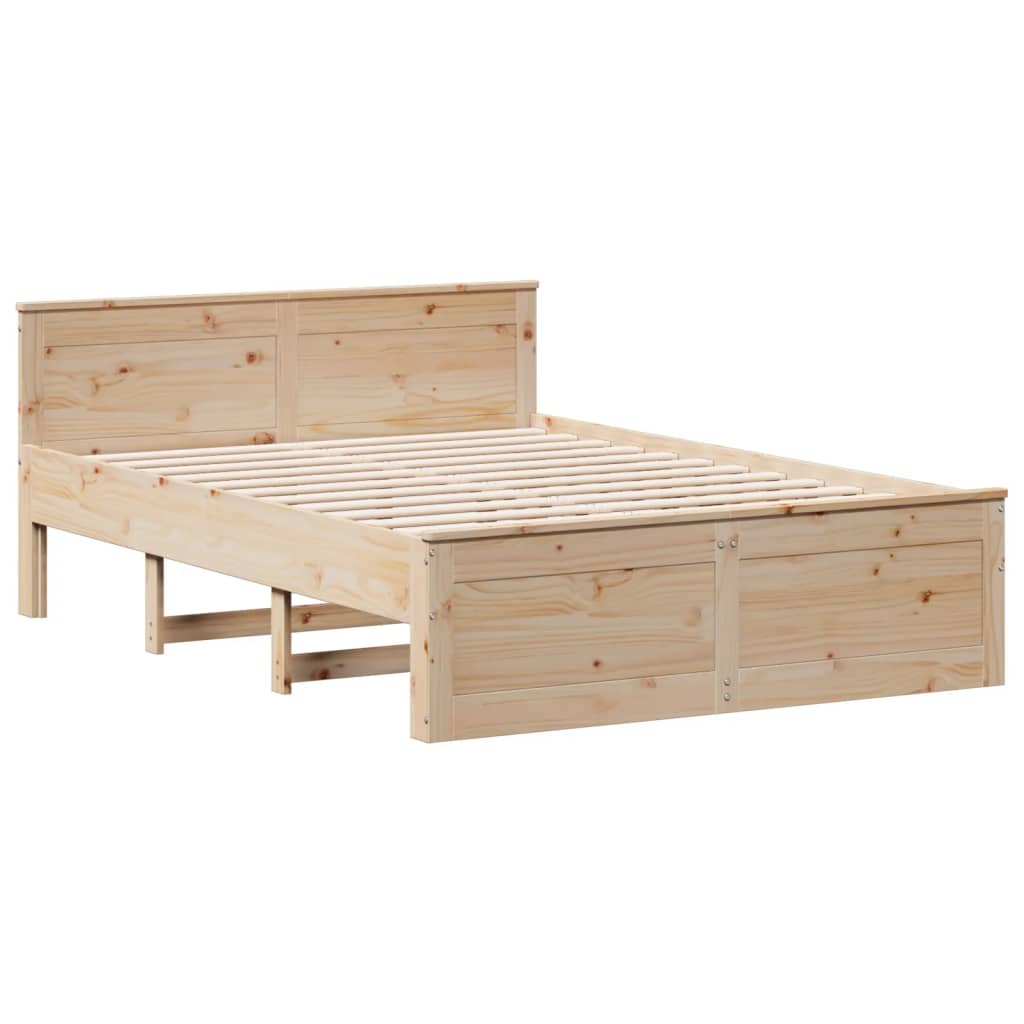 Bedframe zonder matras met hoofdbord grenenhout 140x200 cm Bedden & bedframes | Creëer jouw Trendy Thuis | Gratis bezorgd & Retour | Trendy.nl