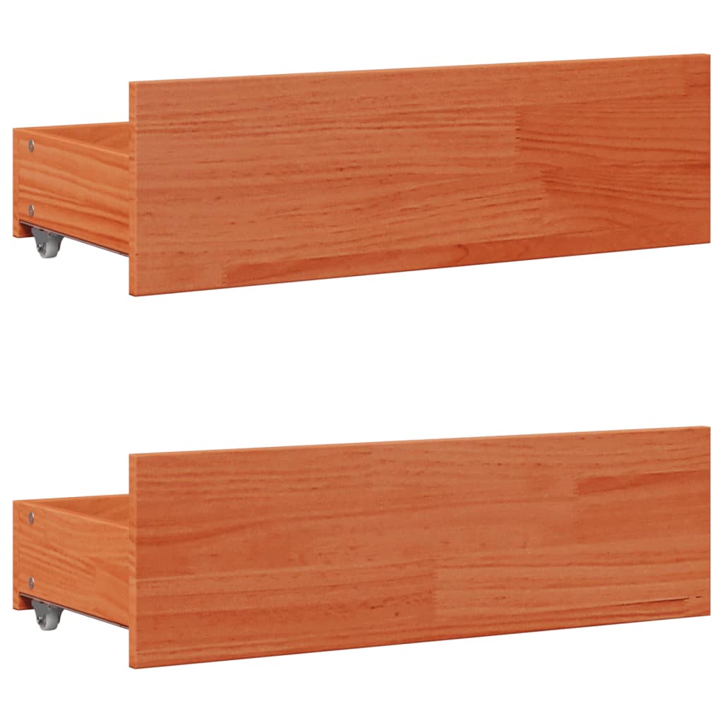 Bedframe zonder matras met lades grenenhout wasbruin 200x200 cm Bedden & bedframes | Creëer jouw Trendy Thuis | Gratis bezorgd & Retour | Trendy.nl