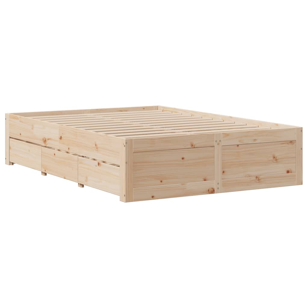 Bedframe zonder matras met lades massief grenenhout 160x200 cm Bedden & bedframes | Creëer jouw Trendy Thuis | Gratis bezorgd & Retour | Trendy.nl