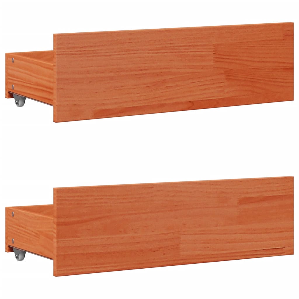 Bedframe zonder matras met lades grenenhout wasbruin 160x200 cm Bedden & bedframes | Creëer jouw Trendy Thuis | Gratis bezorgd & Retour | Trendy.nl