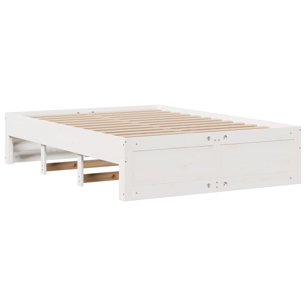 Bedframe zonder matras met lades grenenhout wit 150x200 cm Bedden & bedframes | Creëer jouw Trendy Thuis | Gratis bezorgd & Retour | Trendy.nl