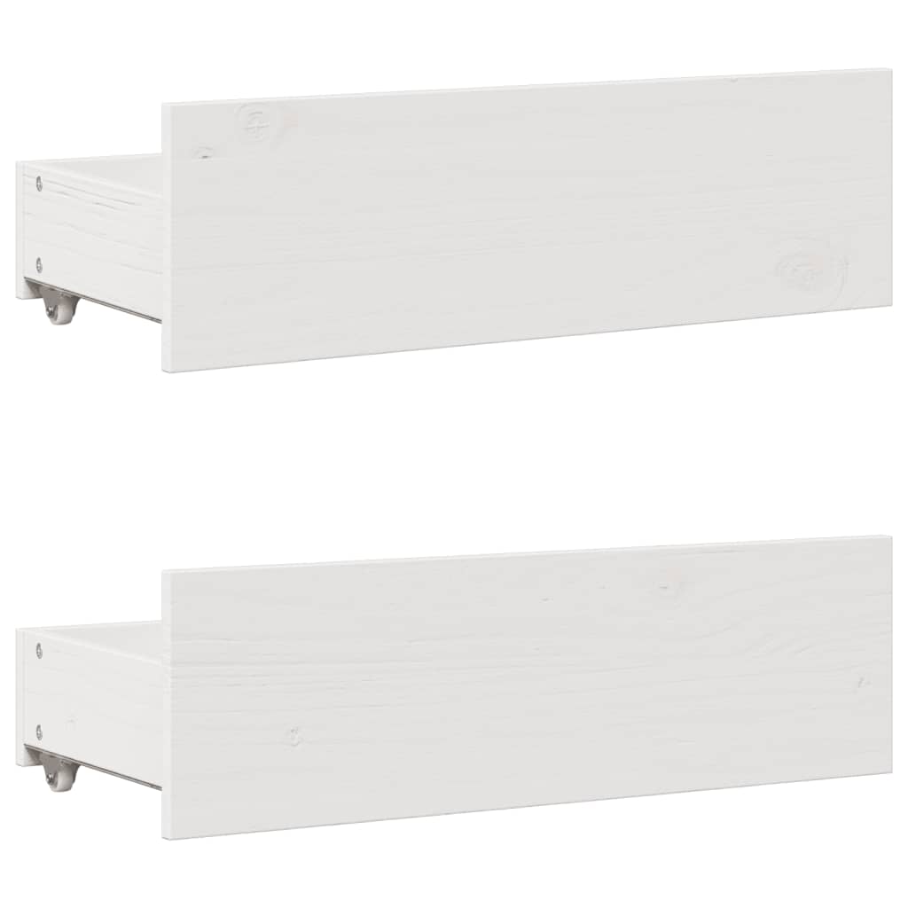 Bedframe zonder matras met lades grenenhout wit 150x200 cm Bedden & bedframes | Creëer jouw Trendy Thuis | Gratis bezorgd & Retour | Trendy.nl