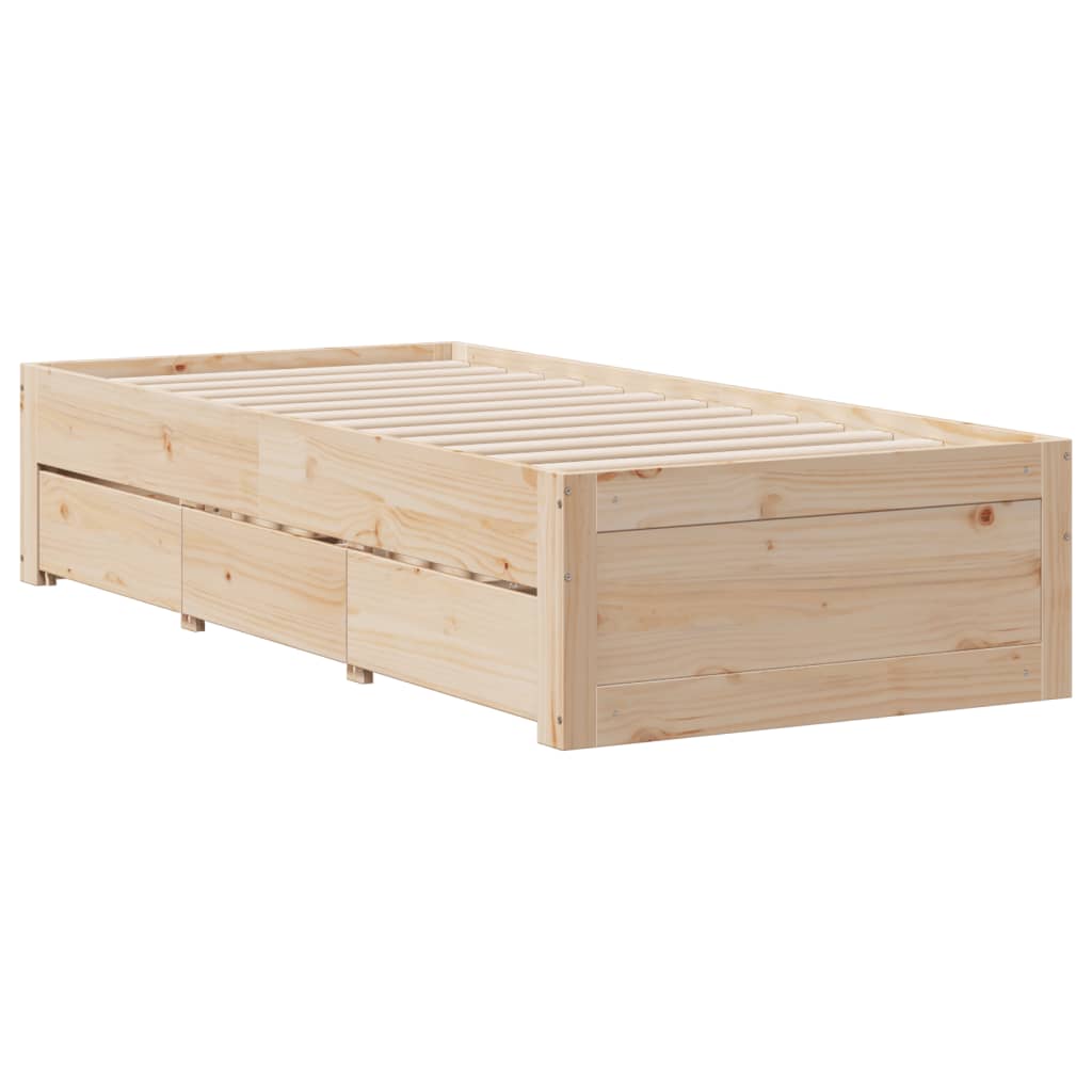 Bedframe zonder matras met lades massief grenenhout 90x200 cm Bedden & bedframes | Creëer jouw Trendy Thuis | Gratis bezorgd & Retour | Trendy.nl