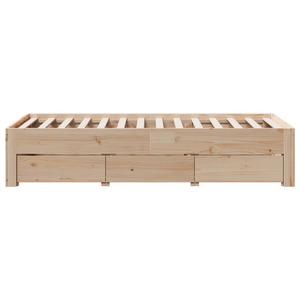 Bedframe zonder matras met lades massief grenenhout 90x200 cm Bedden & bedframes | Creëer jouw Trendy Thuis | Gratis bezorgd & Retour | Trendy.nl