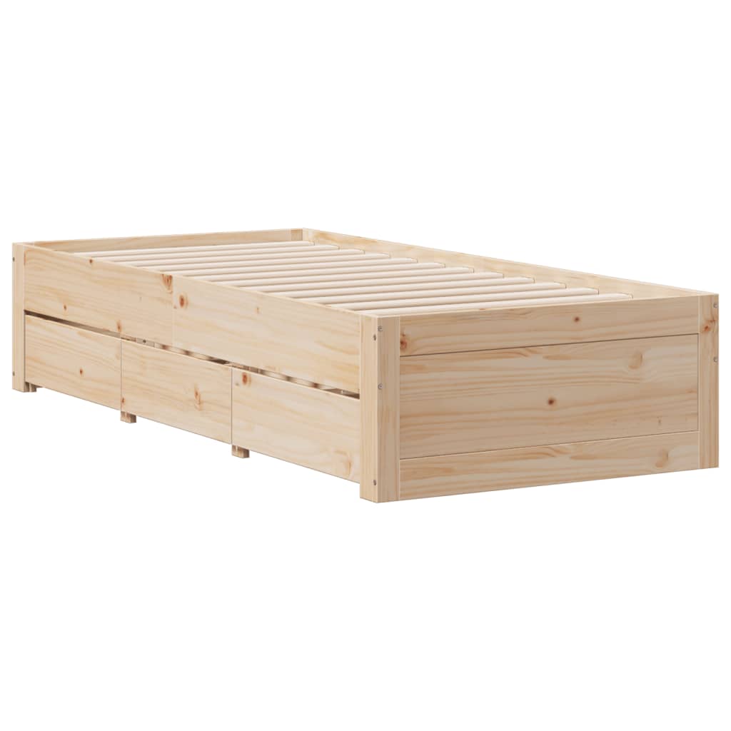 Bedframe zonder matras met lades massief grenenhout 90x200 cm Bedden & bedframes | Creëer jouw Trendy Thuis | Gratis bezorgd & Retour | Trendy.nl