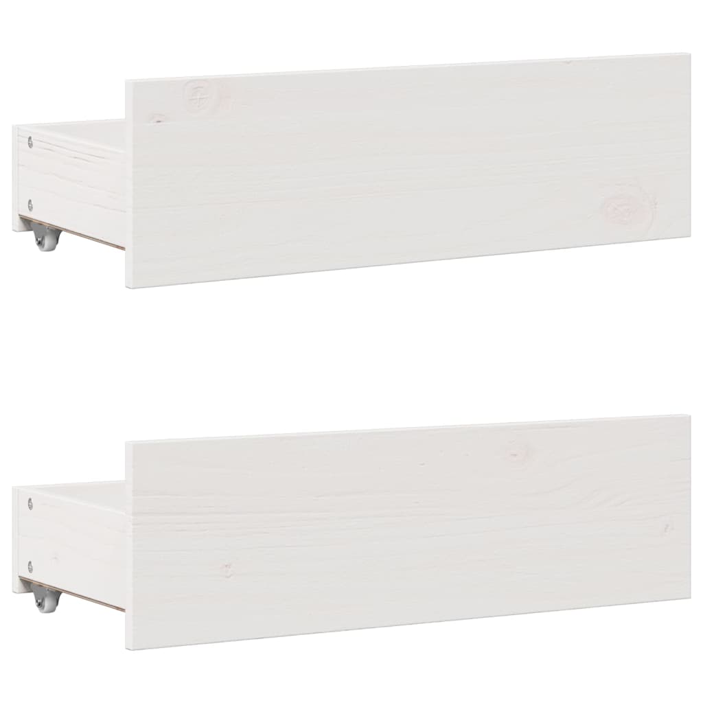 Bedframe zonder matras met lades grenenhout wit 140x190 cm Bedden & bedframes | Creëer jouw Trendy Thuis | Gratis bezorgd & Retour | Trendy.nl