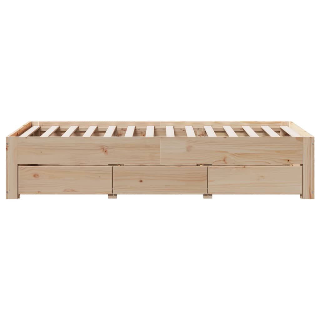 Bedframe zonder matras met lades massief grenenhout 90x190 cm Bedden & bedframes | Creëer jouw Trendy Thuis | Gratis bezorgd & Retour | Trendy.nl