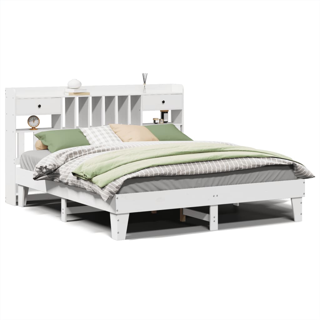 Bedframe zonder matras massief grenenhout wit 180x200 cm Bedden & bedframes | Creëer jouw Trendy Thuis | Gratis bezorgd & Retour | Trendy.nl