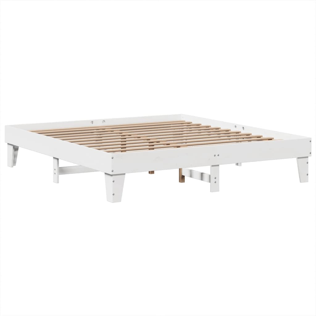 Bedframe zonder matras massief grenenhout wit 180x200 cm Bedden & bedframes | Creëer jouw Trendy Thuis | Gratis bezorgd & Retour | Trendy.nl