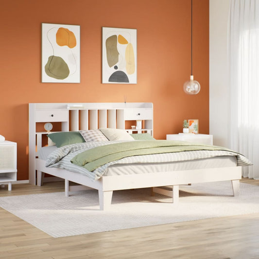 Bedframe zonder matras massief grenenhout wit 180x200 cm Bedden & bedframes | Creëer jouw Trendy Thuis | Gratis bezorgd & Retour | Trendy.nl