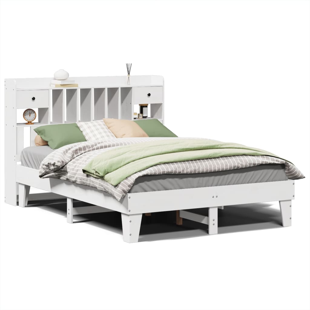 Bedframe zonder matras massief grenenhout wit 160x200 cm Bedden & bedframes | Creëer jouw Trendy Thuis | Gratis bezorgd & Retour | Trendy.nl