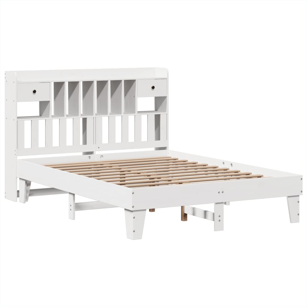 Bedframe zonder matras massief grenenhout wit 160x200 cm Bedden & bedframes | Creëer jouw Trendy Thuis | Gratis bezorgd & Retour | Trendy.nl