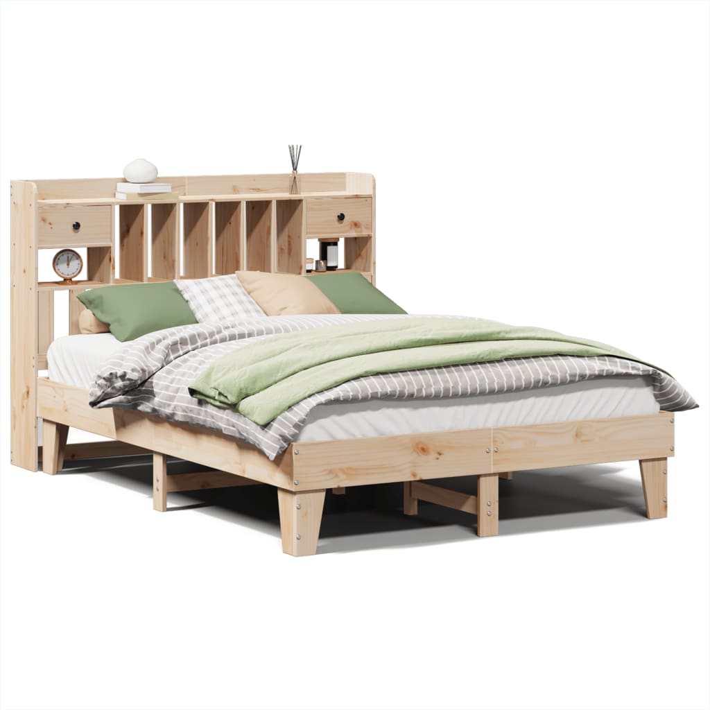 Bedframe zonder matras massief grenenhout 140x190 cm Bedden & bedframes | Creëer jouw Trendy Thuis | Gratis bezorgd & Retour | Trendy.nl