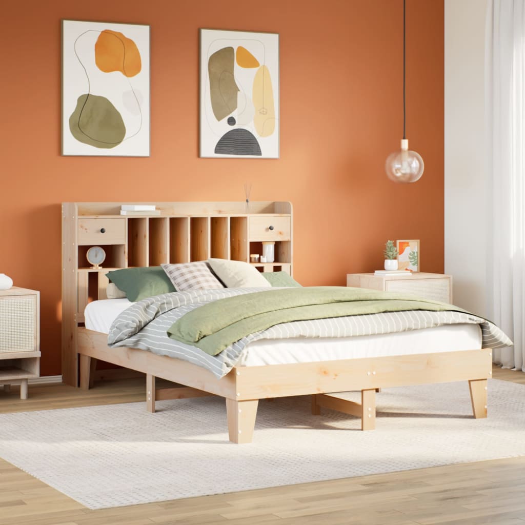 Bedframe zonder matras massief grenenhout 140x190 cm Bedden & bedframes | Creëer jouw Trendy Thuis | Gratis bezorgd & Retour | Trendy.nl