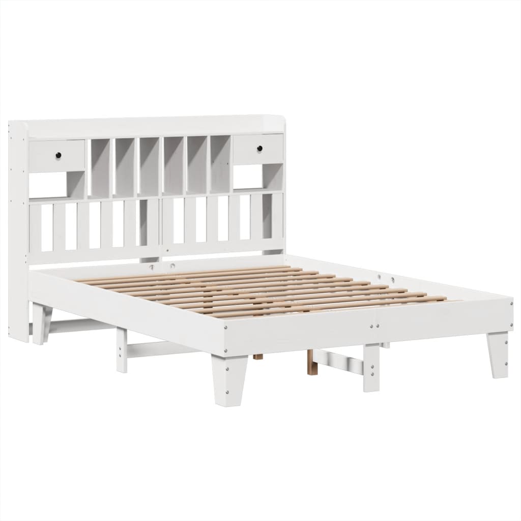 Bedframe zonder matras massief grenenhout wit 140x190 cm Bedden & bedframes | Creëer jouw Trendy Thuis | Gratis bezorgd & Retour | Trendy.nl