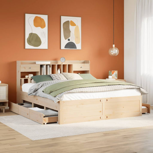 Bed met boekenkast zonder matras massief grenenhout 180x200 cm Bedden & bedframes | Creëer jouw Trendy Thuis | Gratis bezorgd & Retour | Trendy.nl