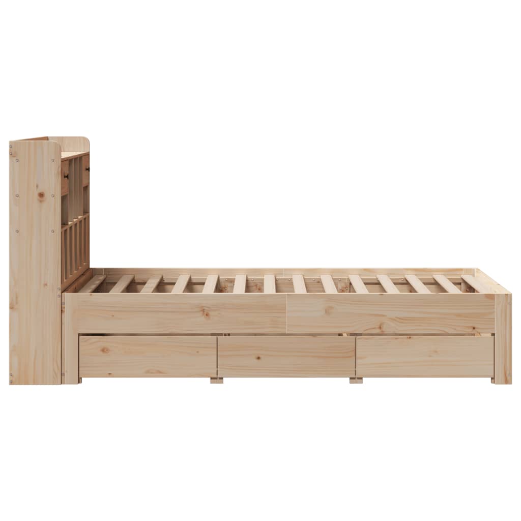 Bed met boekenkast zonder matras massief grenenhout 90x200 cm Bedden & bedframes | Creëer jouw Trendy Thuis | Gratis bezorgd & Retour | Trendy.nl