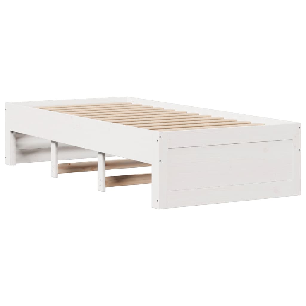 Bed met boekenkast zonder matras grenenhout wit 90x190 cm Bedden & bedframes | Creëer jouw Trendy Thuis | Gratis bezorgd & Retour | Trendy.nl