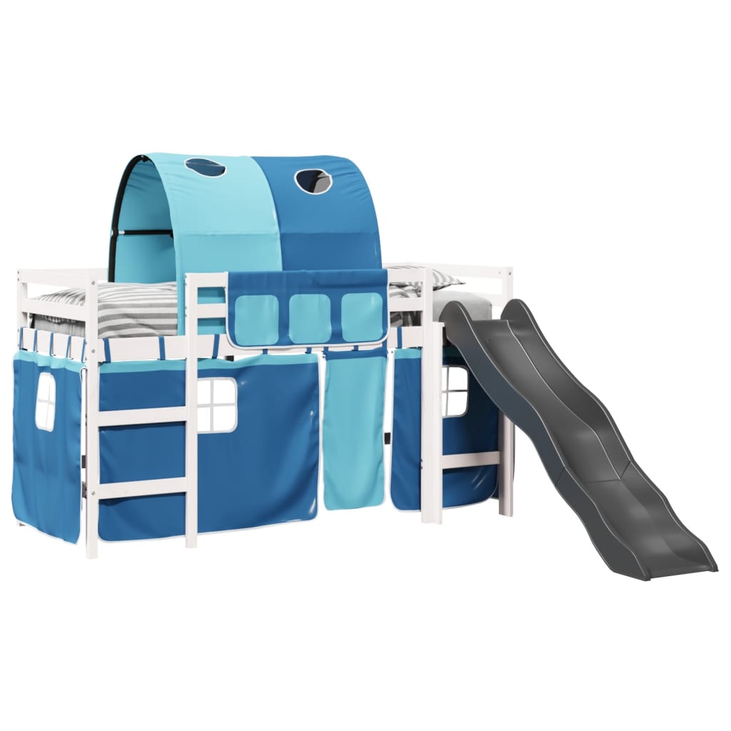 Kinderhoogslaper met tunnel 90x190 cm massief grenenhout blauw Bedden & bedframes | Creëer jouw Trendy Thuis | Gratis bezorgd & Retour | Trendy.nl