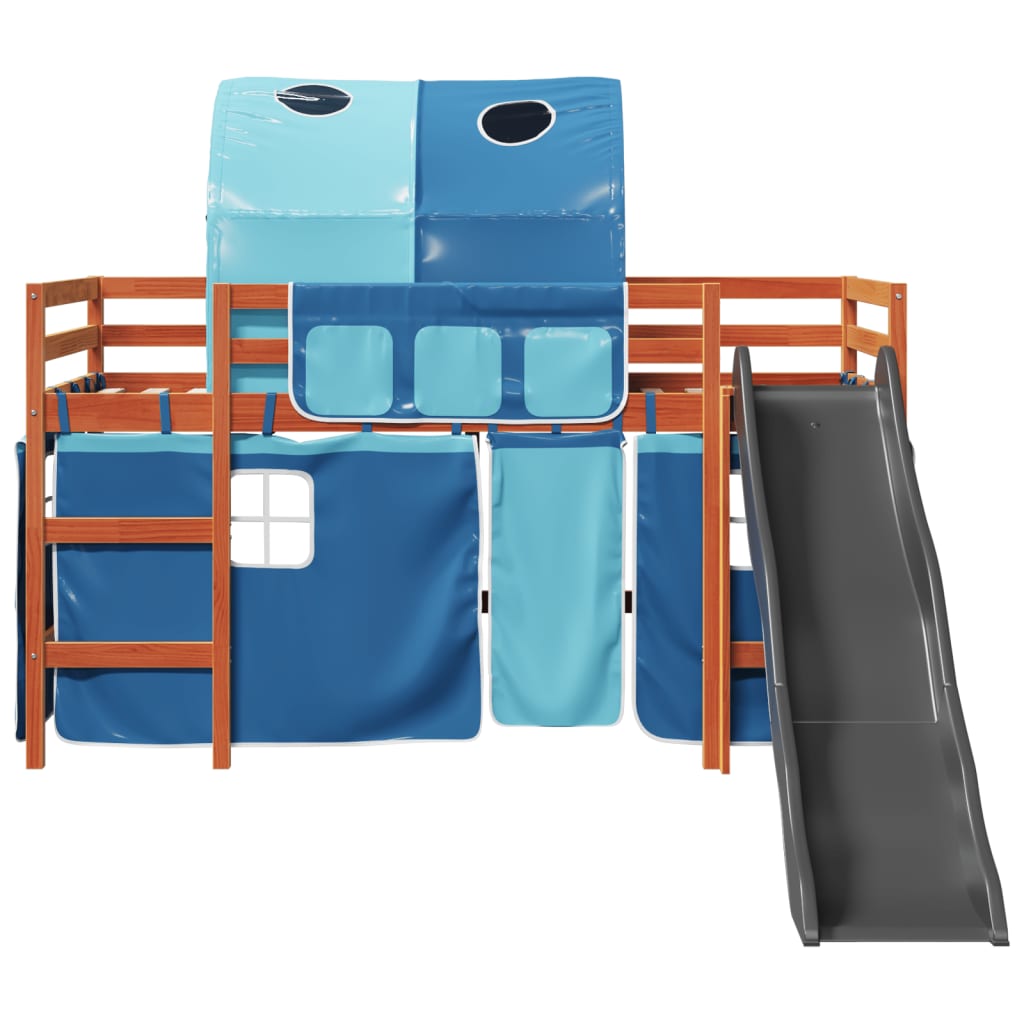 Kinderhoogslaper met tunnel 90x190 cm massief grenenhout blauw Bedden & bedframes | Creëer jouw Trendy Thuis | Gratis bezorgd & Retour | Trendy.nl