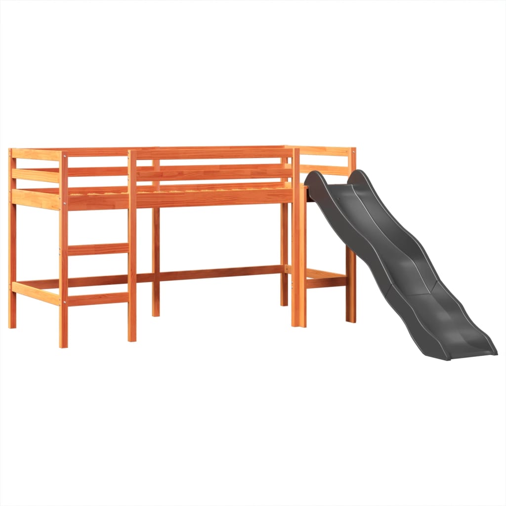 Kinderhoogslaper met toren 90x190 cm grenenhout wit en zwart Bedden & bedframes | Creëer jouw Trendy Thuis | Gratis bezorgd & Retour | Trendy.nl