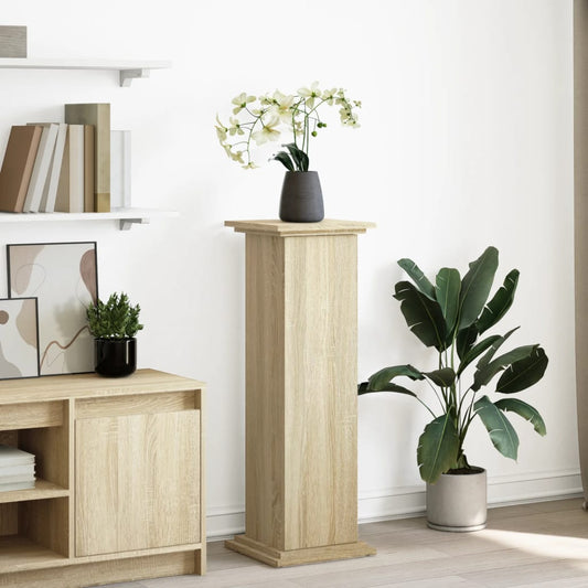 Sokkel met opbergruimte 31x30x90 cm bewerkt hout sonoma eiken Plantenstandaarden | Creëer jouw Trendy Thuis | Gratis bezorgd & Retour | Trendy.nl