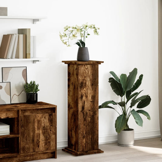 Sokkel met opbergruimte 31x30x90 cm bewerkt hout gerookt eiken Plantenstandaarden | Creëer jouw Trendy Thuis | Gratis bezorgd & Retour | Trendy.nl