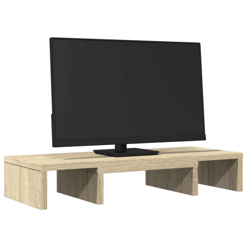 Monitorstandaard verstelbaar 60x24x10,5 cm hout sonoma eiken Computerverhogers en -standaards | Creëer jouw Trendy Thuis | Gratis bezorgd & Retour | Trendy.nl