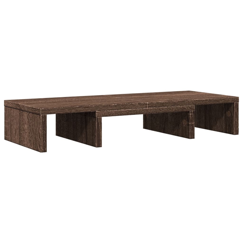 Monitorstandaard verstelbaar 60x24x10,5 cm hout bruin eiken Computerverhogers en -standaards | Creëer jouw Trendy Thuis | Gratis bezorgd & Retour | Trendy.nl