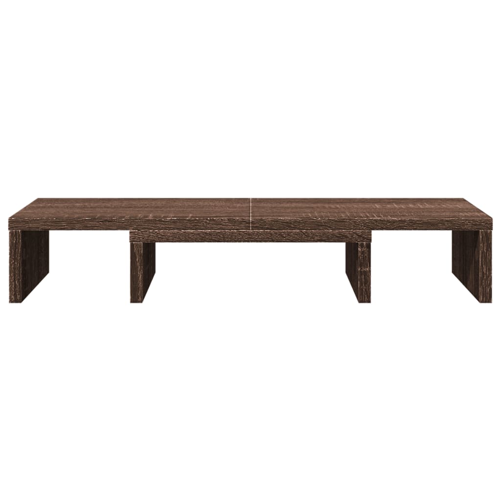 Monitorstandaard verstelbaar 60x24x10,5 cm hout bruin eiken Computerverhogers en -standaards | Creëer jouw Trendy Thuis | Gratis bezorgd & Retour | Trendy.nl